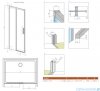 Radaway Idea DWJ Brushed Nickel drzwi wnękowe 120cm lewe szczotkowany nikiel 387016-91-01L